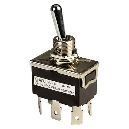 Toggle switch - changeover contact