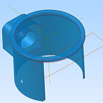 Gearbox holder P044066 on the electronic demonstrator (CAD)